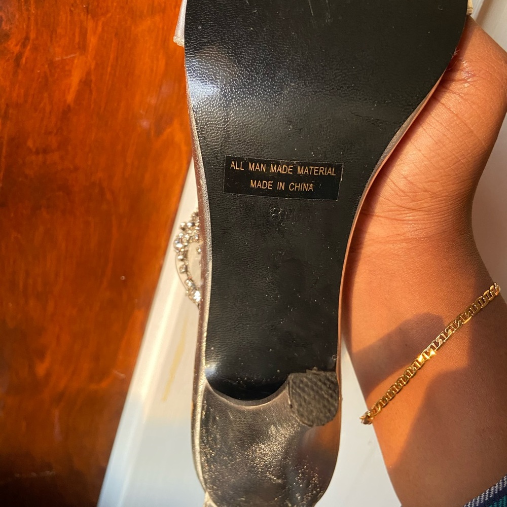 Silver Rhinestone Heels - Picture 2 of 2